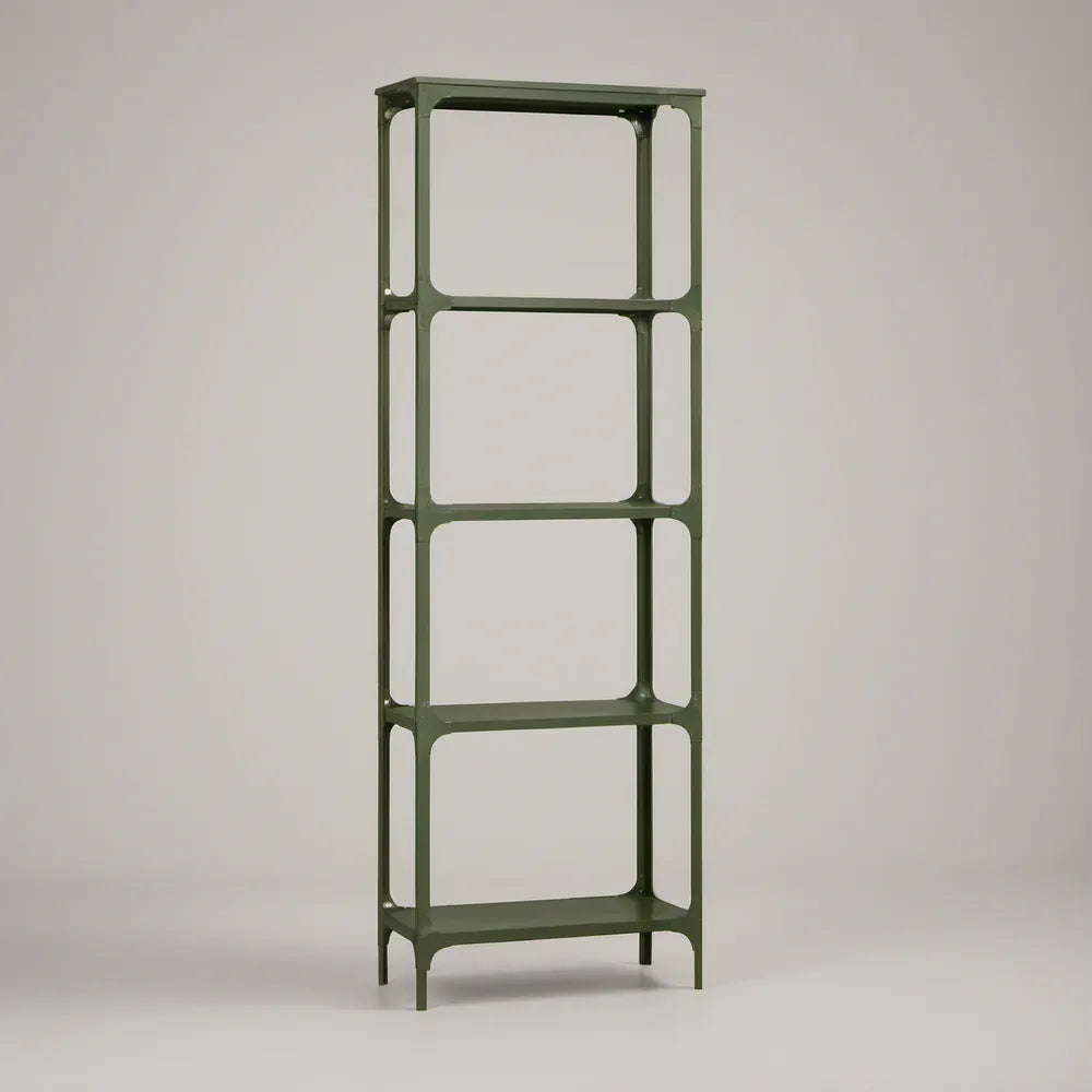 5-Tier Open Steel Shelving Unit, Olive Green, 24 x 14 x 72 in